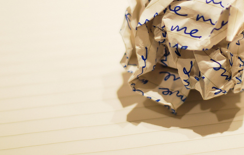 Crumpled letter