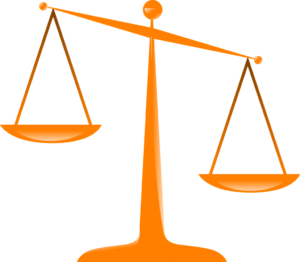 Illustration of the scales of justice