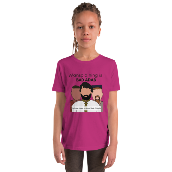 Mansplaining is Bad Adab - Youth T-Shirt - Image 4